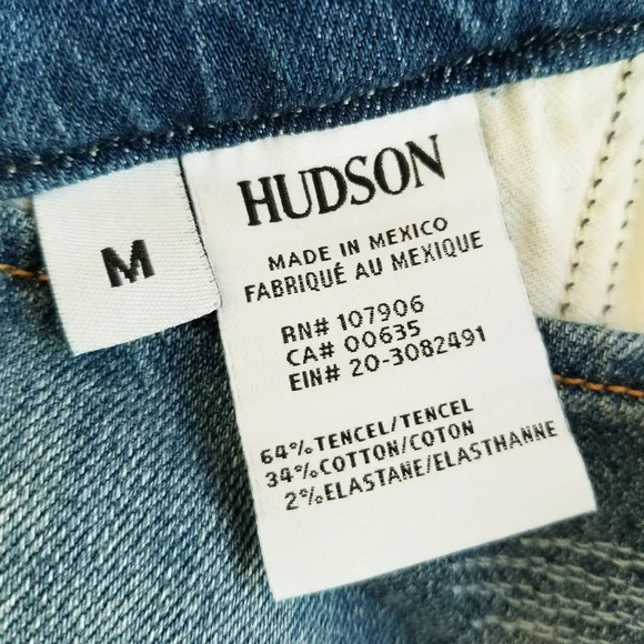 Hudson Jeans Florence Shortall Overalls Shorts Southpaw Boho Casual Distressed - Picture 3 of 13